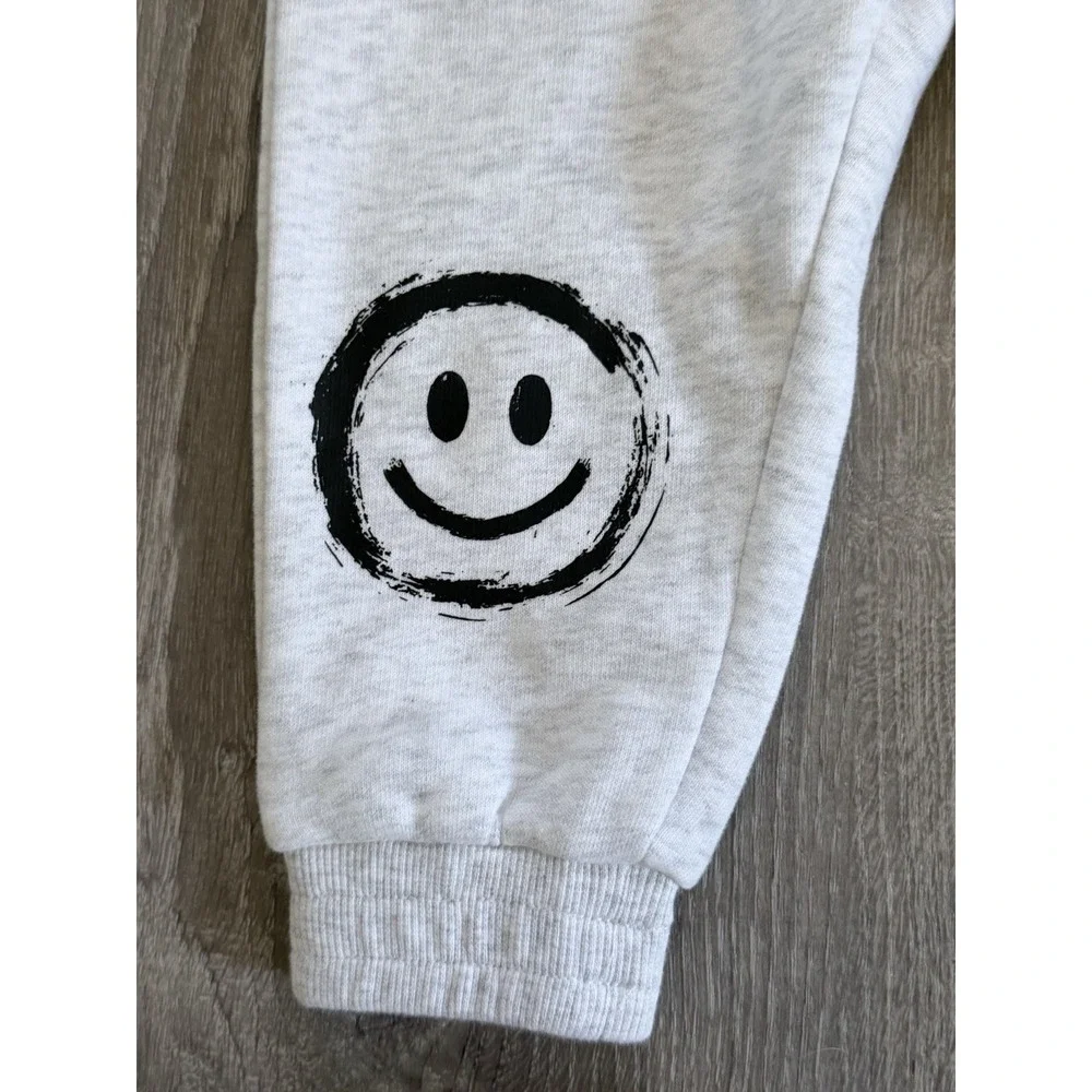 Little Bipsy Jogger Sweatpants 6-12 Month Smiley Face Baby Toddler
